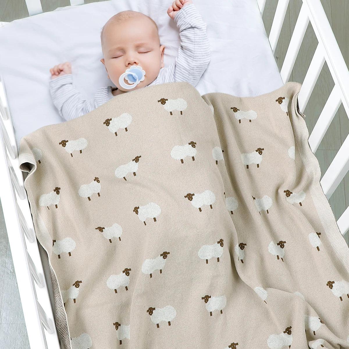 Baby Blankets Newborn Swaddle Wrap 100*80 CM Cotton Knitted Infant Kids Soft Children's Accessories