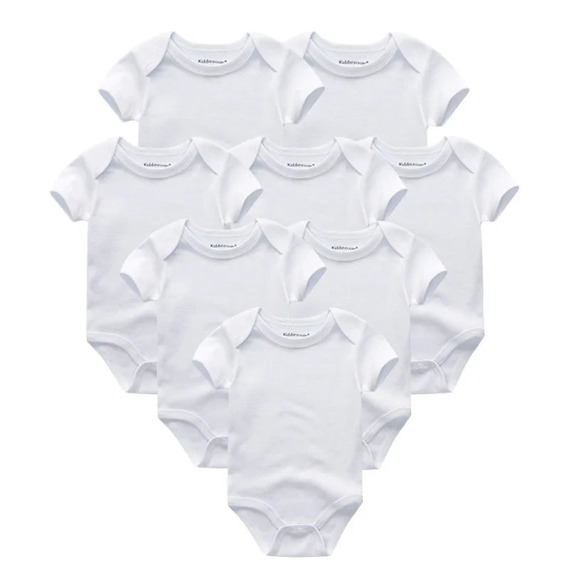 8 PCS summer short sleeve baby boy bodysuit