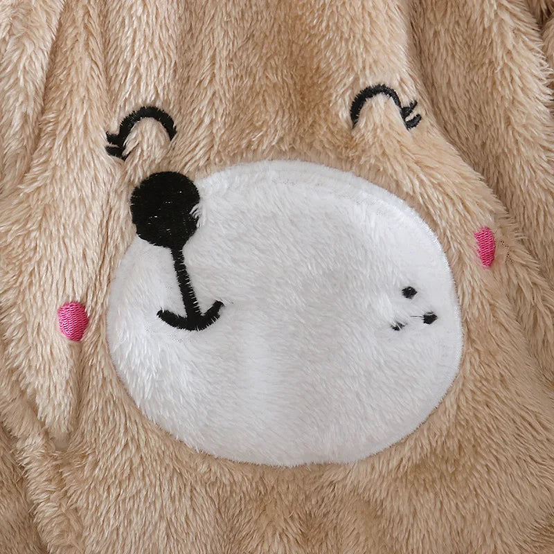 Autumn and Winter New Baby Plush Climbing Clothes Baby Warm and Thick