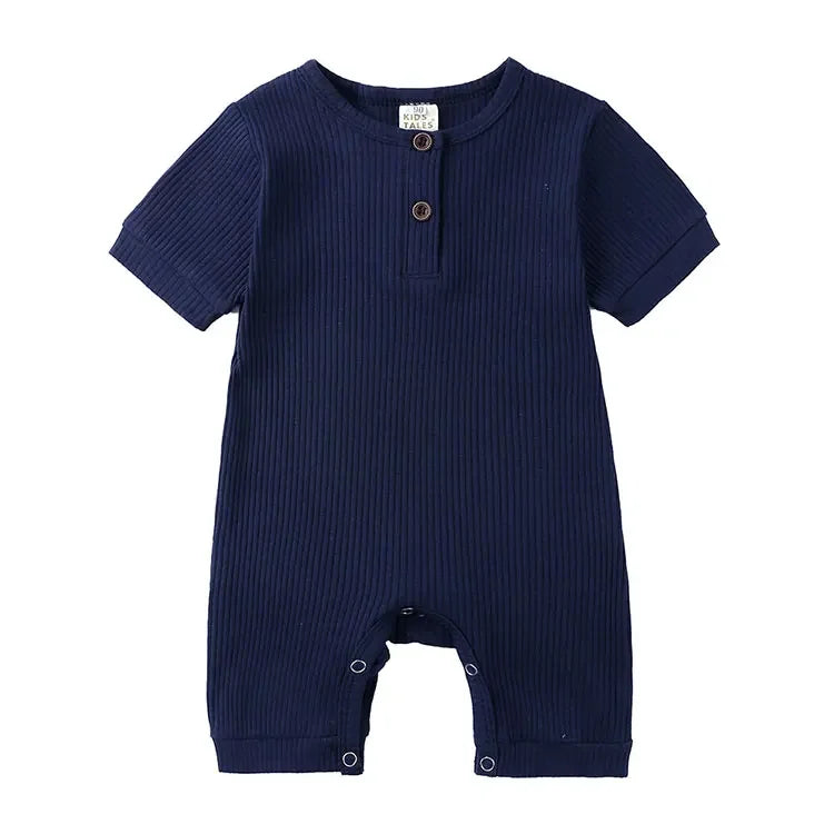Summer Newborn Baby Romper Soild Color Baby Clothes