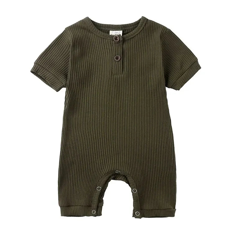 Summer Newborn Baby Romper Soild Color Baby Clothes