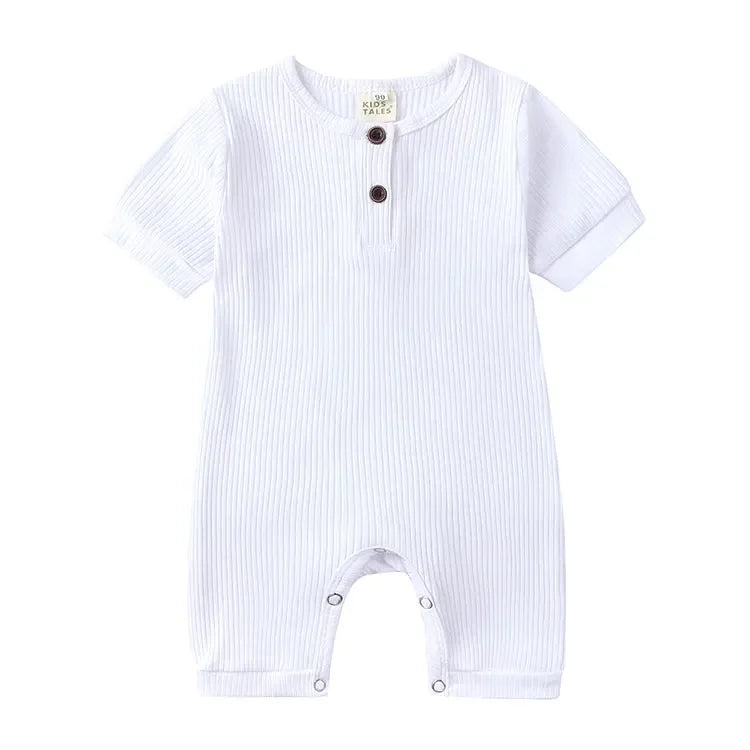 Summer Newborn Baby Romper Soild Color Baby Clothes