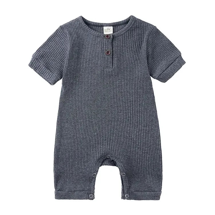 Summer Newborn Baby Romper Soild Color Baby Clothes