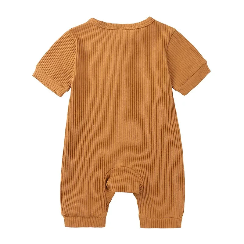 Summer Newborn Baby Romper Soild Color Baby Clothes
