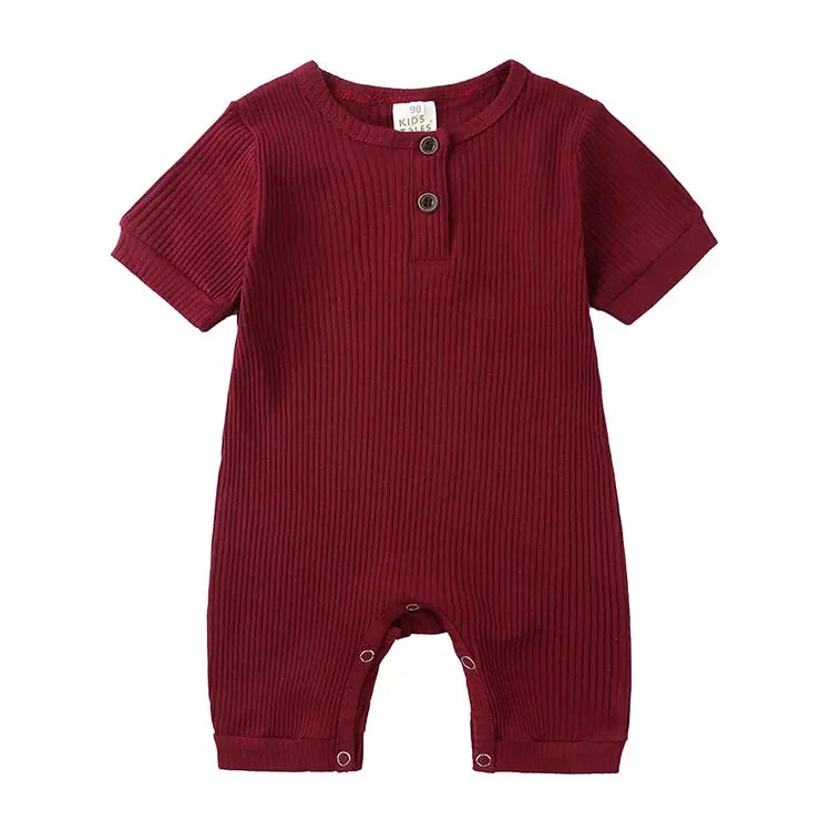 Summer Newborn Baby Romper Soild Color Baby Clothes