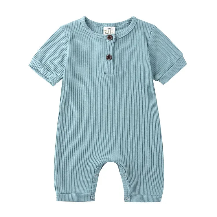 Summer Newborn Baby Romper Soild Color Baby Clothes