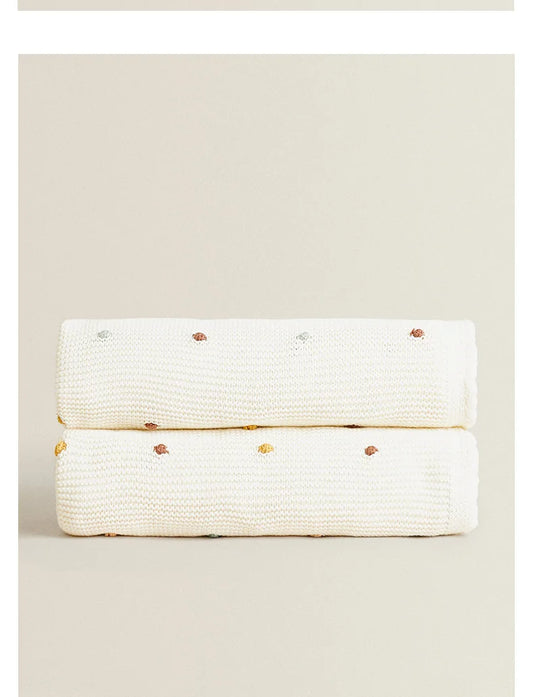 Baby Blanket Knitted Sofa Throw Blankets Nordic Pompom Soft Tapestry