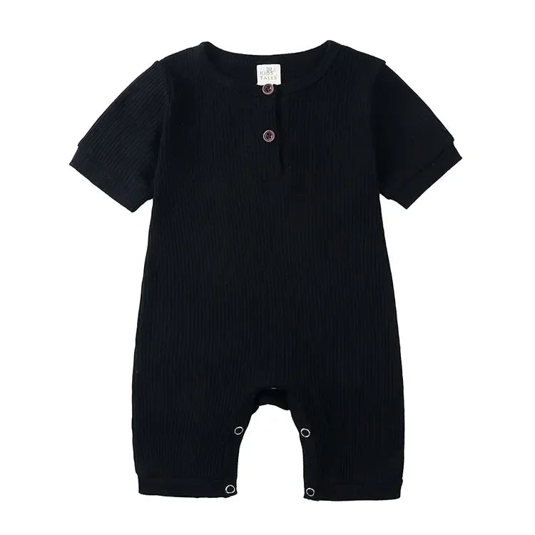 Summer Newborn Baby Romper Soild Color Baby Clothes