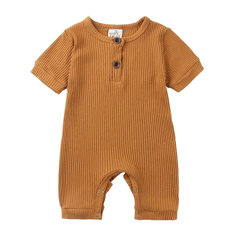 Summer Newborn Baby Romper Soild Color Baby Clothes