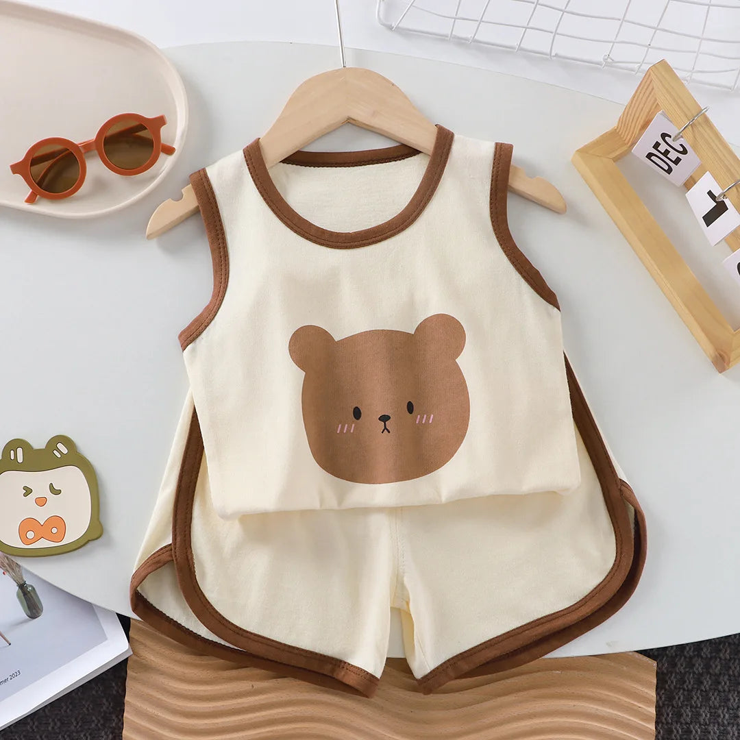 Summer newborn baby boys girls clothes outfits sets vest T-shirts