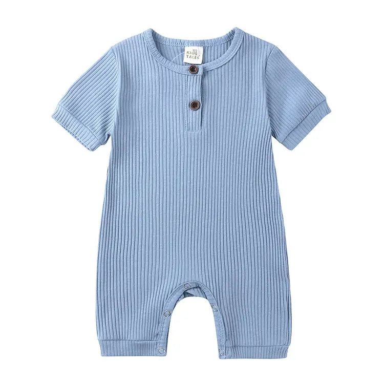 Summer Newborn Baby Romper Soild Color Baby Clothes
