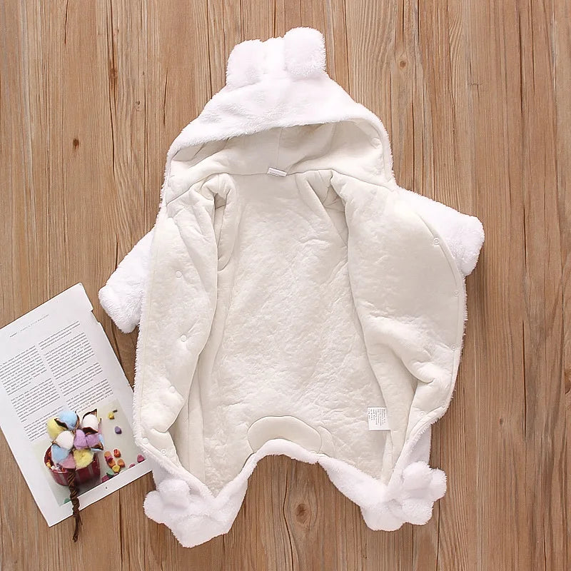 Autumn and Winter New Baby Plush Climbing Clothes Baby Warm and Thick