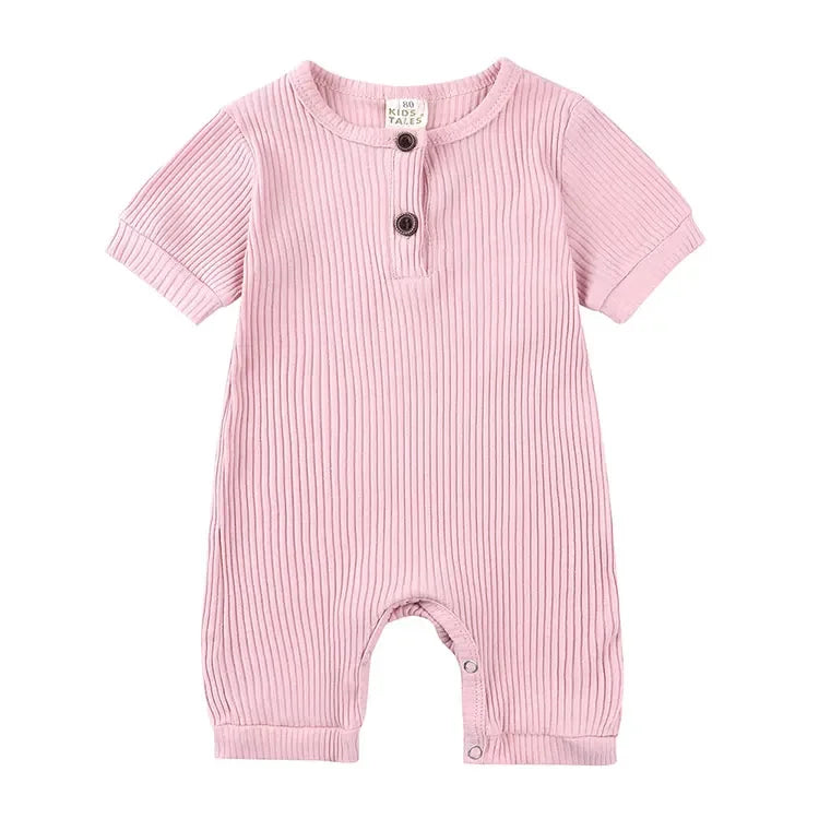 Summer Newborn Baby Romper Soild Color Baby Clothes