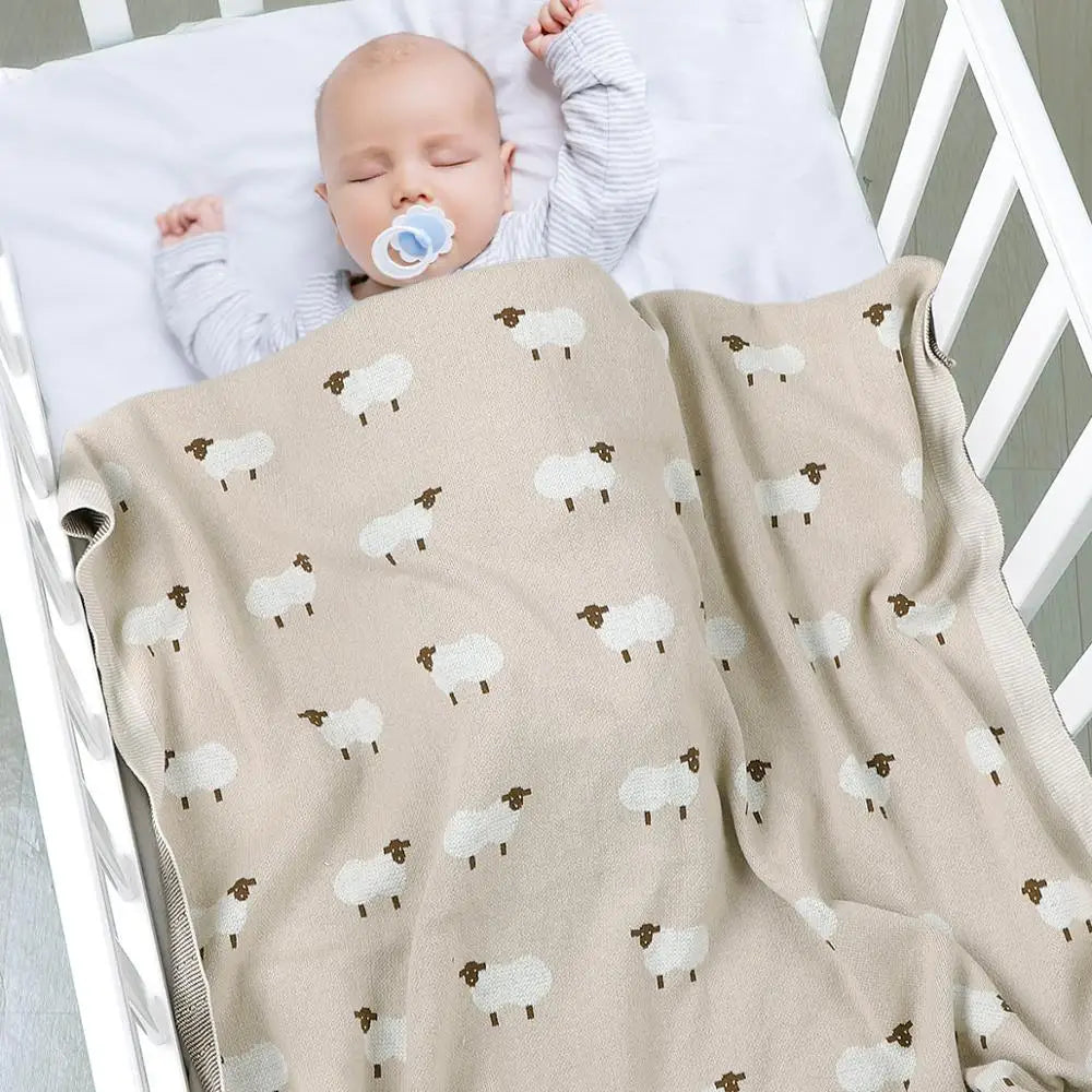 Baby Blankets Newborn Swaddle Wrap 100*80 CM Cotton Knitted Infant Kids Soft Children's Accessories