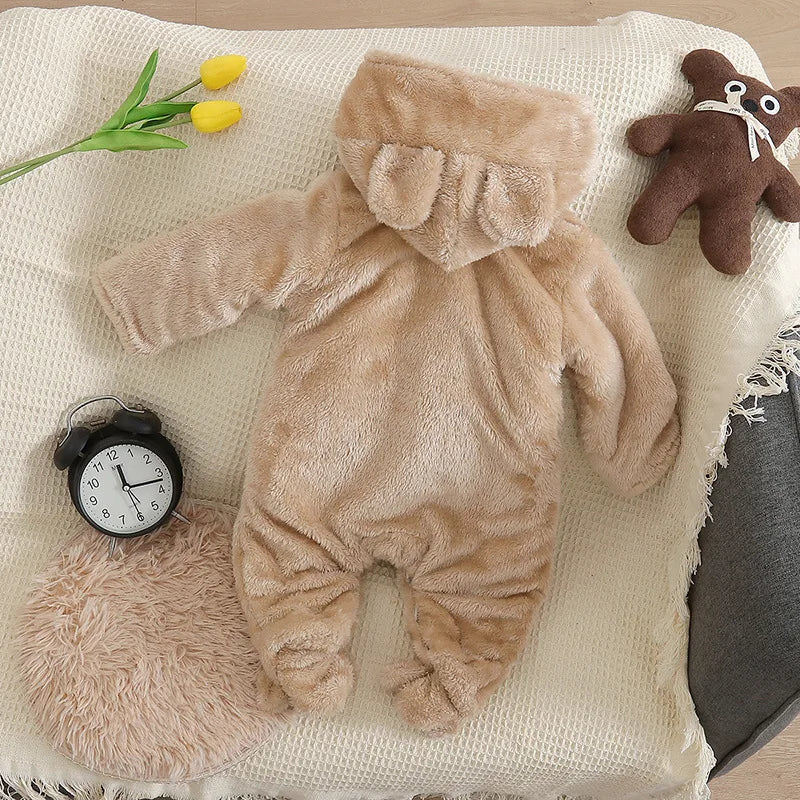 Autumn and Winter New Baby Plush Climbing Clothes Baby Warm and Thick