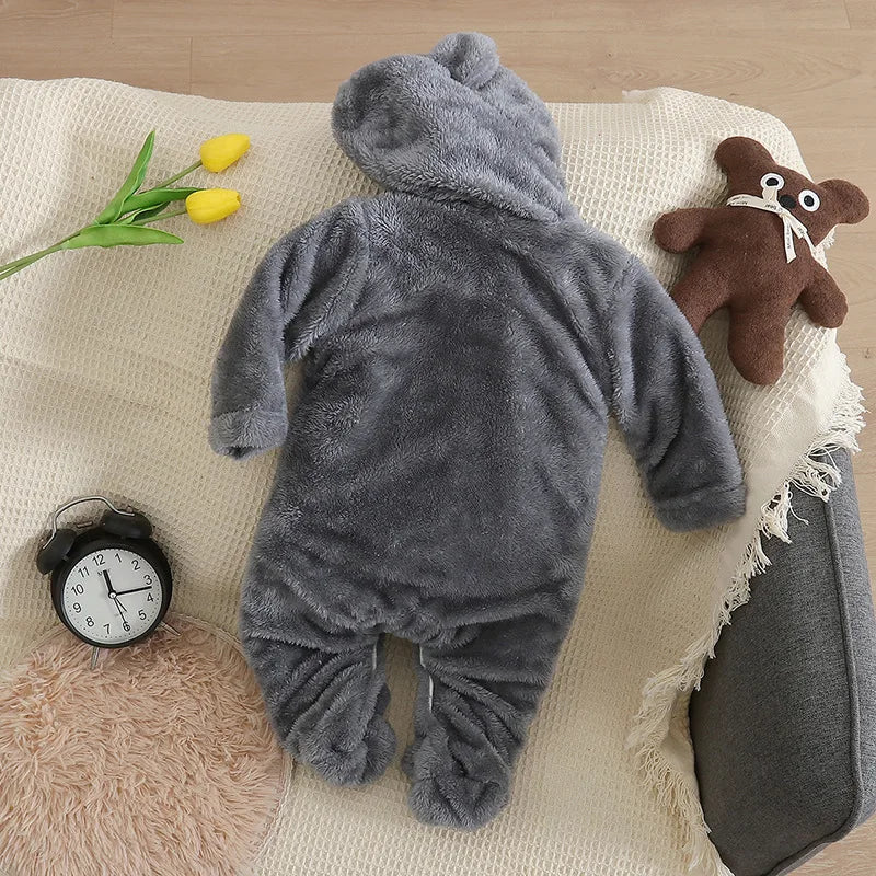 Autumn and Winter New Baby Plush Climbing Clothes Baby Warm and Thick