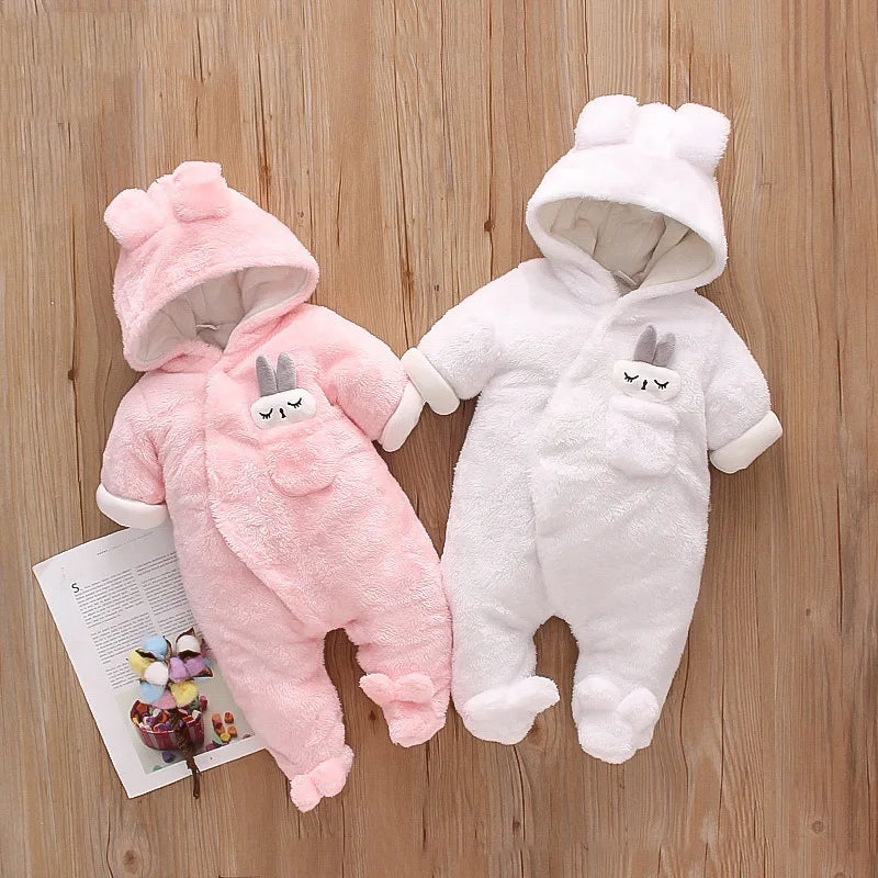 Autumn and Winter New Baby Plush Climbing Clothes Baby Warm and Thick