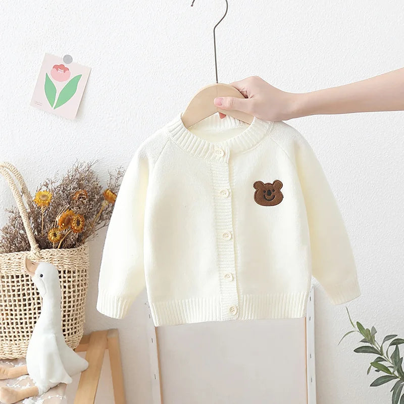 Autumn Kids Boys Cardigan Cartoon Spliced Long Sleeve