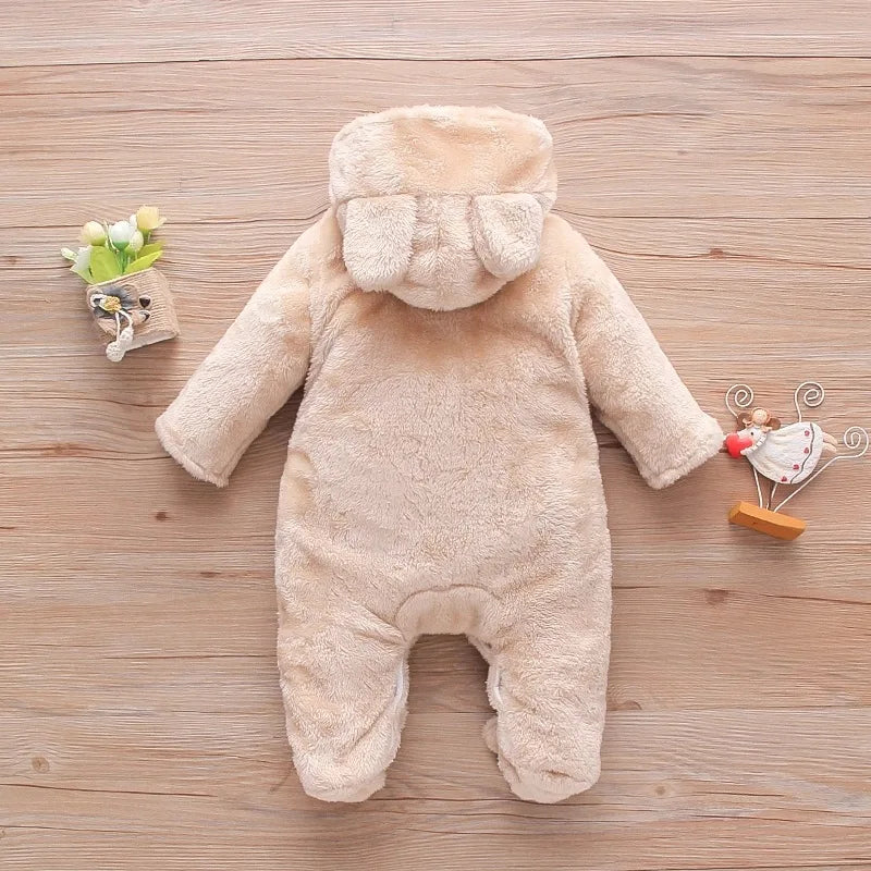 Autumn and Winter New Baby Plush Climbing Clothes Baby Warm and Thick