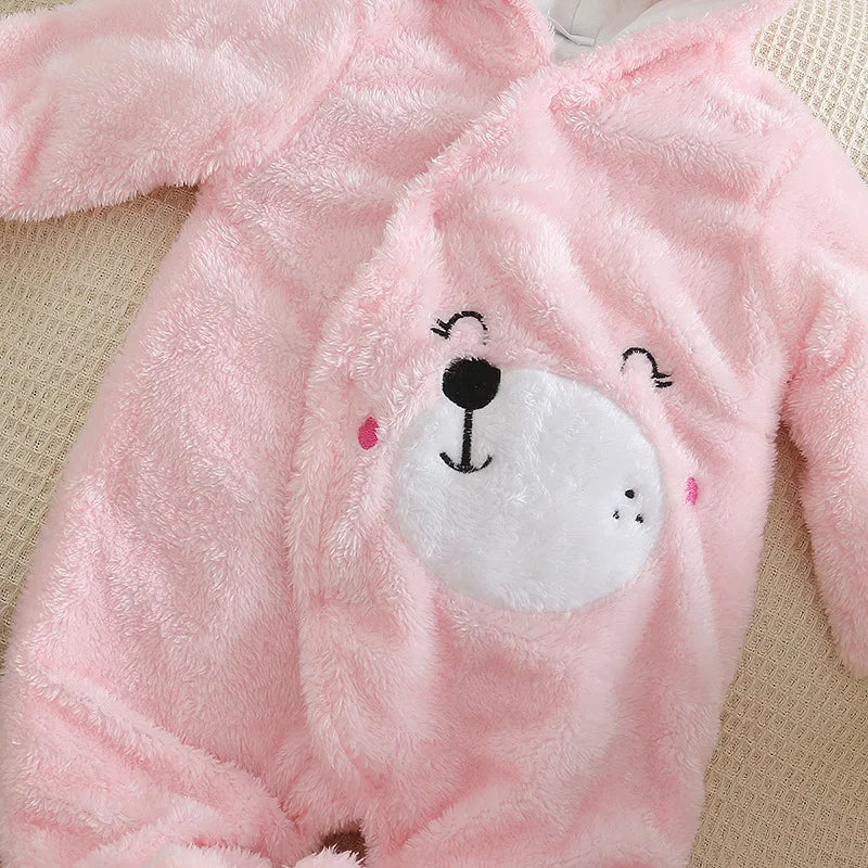 Autumn and Winter New Baby Plush Climbing Clothes Baby Warm and Thick