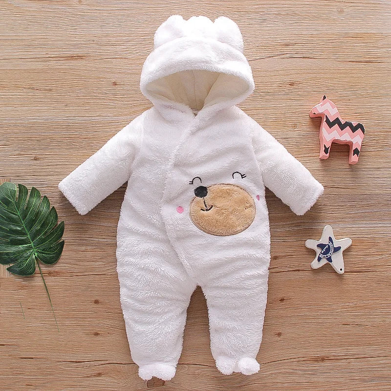 Autumn and Winter New Baby Plush Climbing Clothes Baby Warm and Thick