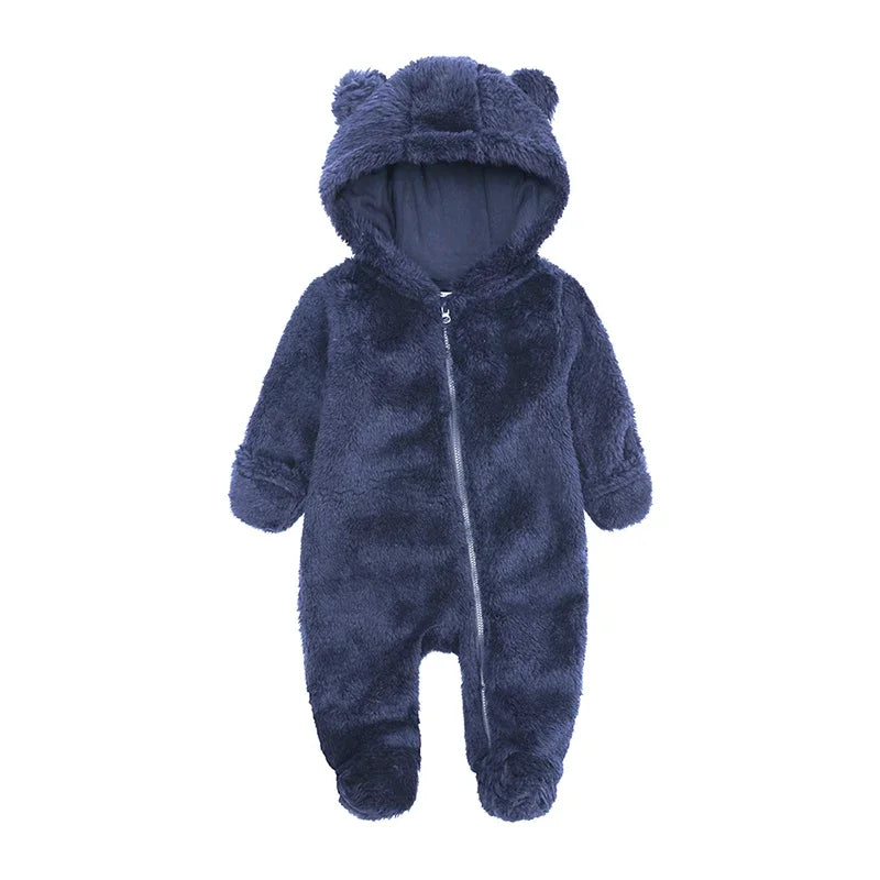 Baby Rompers Infant Clothes Winter Newborn Baby Boy Girl Zipper Bodysuit