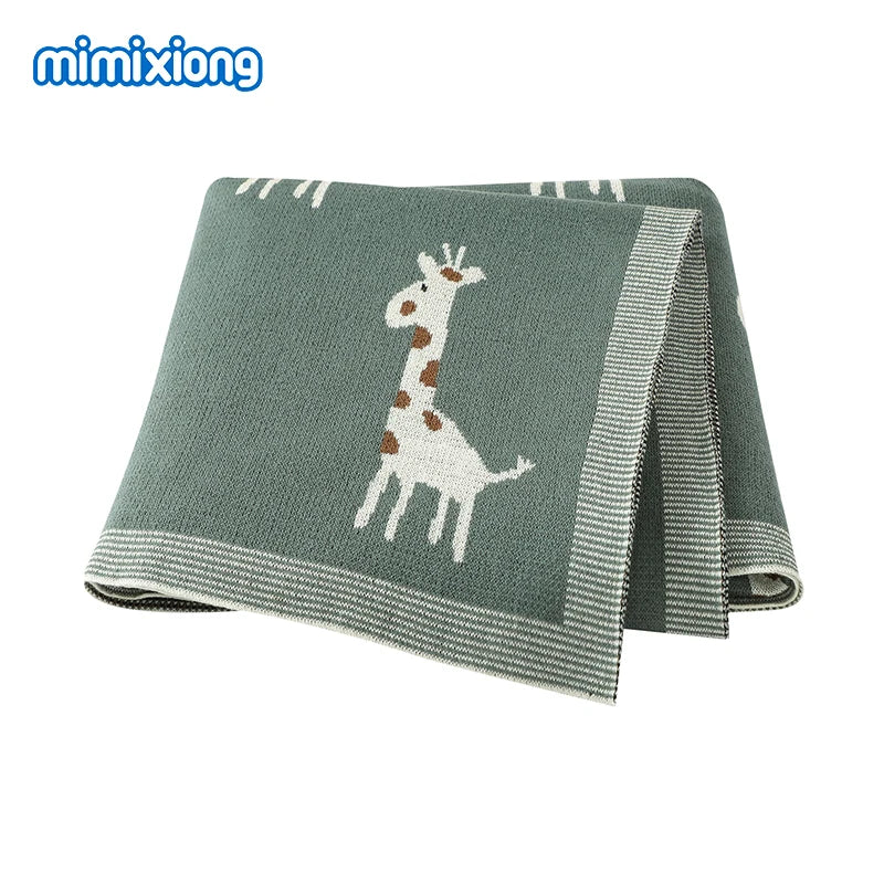 Baby Blankets Newborn Swaddle Wrap 100*80 CM Cotton Knitted Infant Kids Soft Children's Accessories