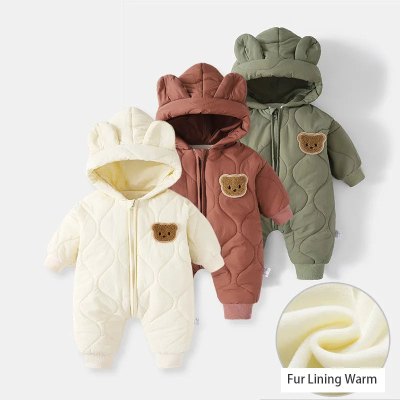 ﻿ Winter Baby Outwear Clothing Fur Lining Warm Toddler