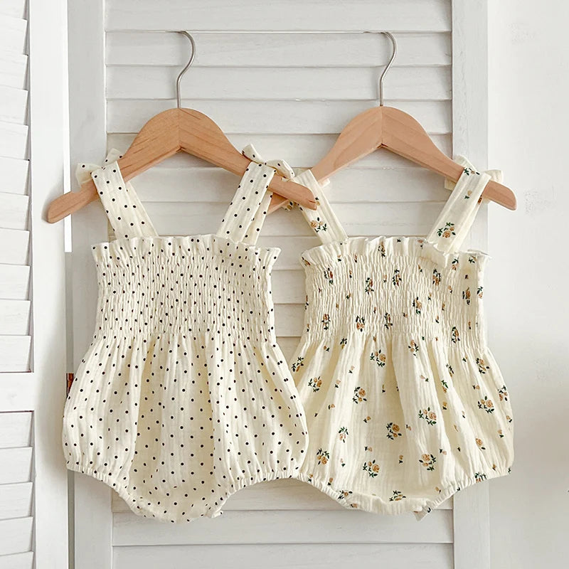 Summer Outfit Kids Baby Clothes Cotton Sleeveless Rompers