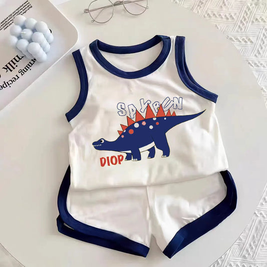 Summer newborn baby boys girls clothes outfits sets vest T-shirts