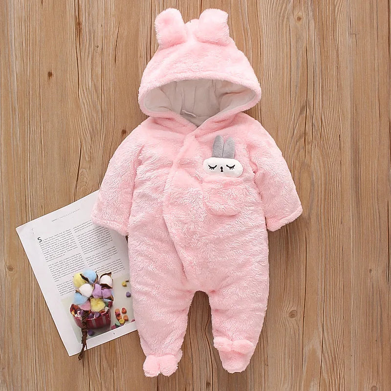 Autumn and Winter New Baby Plush Climbing Clothes Baby Warm and Thick