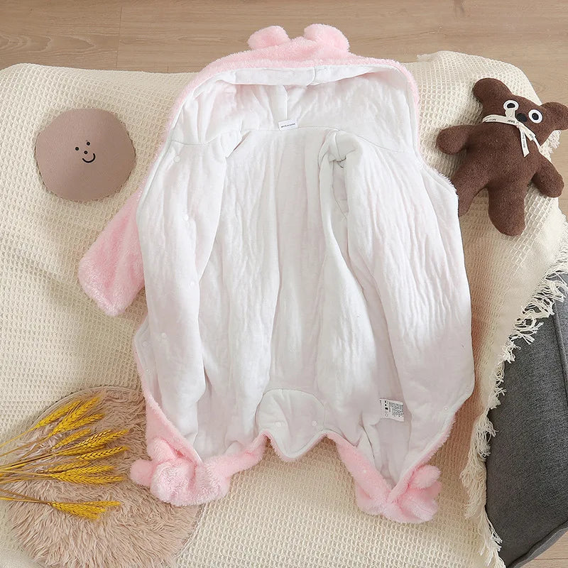 Autumn and Winter New Baby Plush Climbing Clothes Baby Warm and Thick