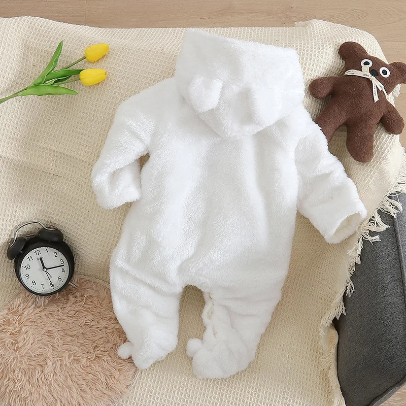 Autumn and Winter New Baby Plush Climbing Clothes Baby Warm and Thick