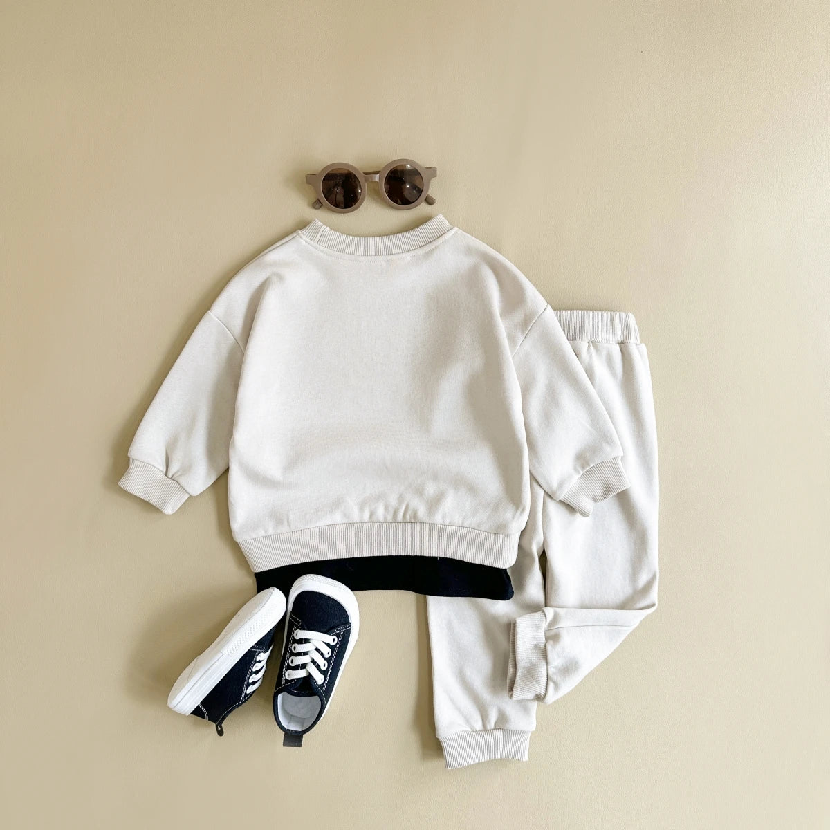 Baby Boy Clothes Set "BONJOUR" Letter Sweatshirt Hoodie+Pant