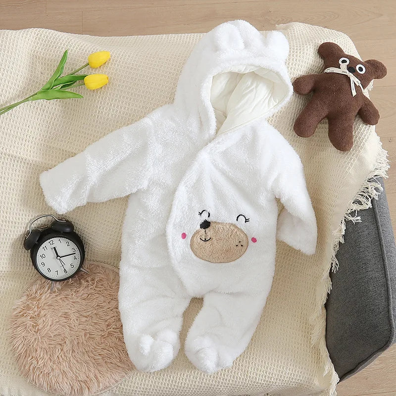 Autumn and Winter New Baby Plush Climbing Clothes Baby Warm and Thick