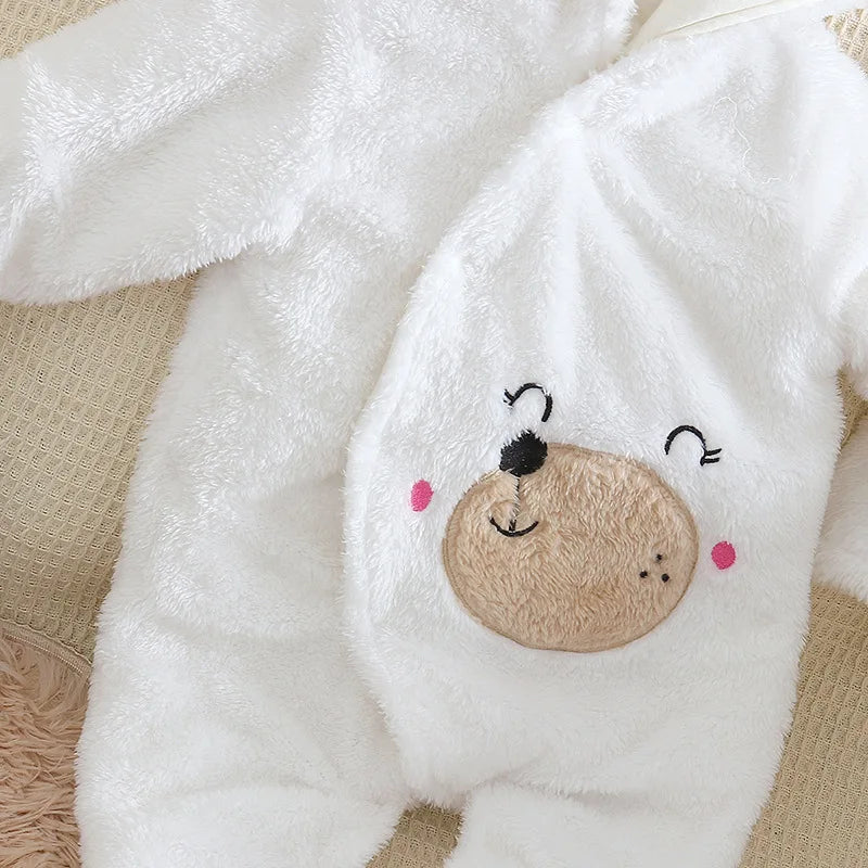 Autumn and Winter New Baby Plush Climbing Clothes Baby Warm and Thick