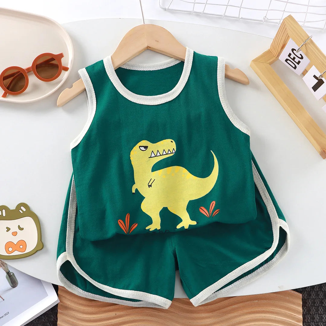 Summer newborn baby boys girls clothes outfits sets vest T-shirts
