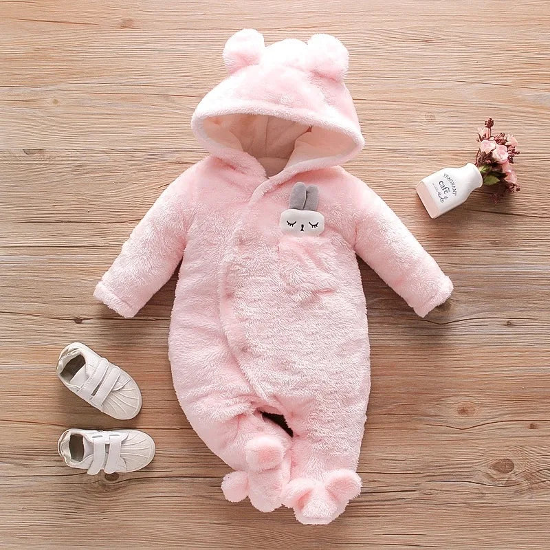 Autumn and Winter New Baby Plush Climbing Clothes Baby Warm and Thick