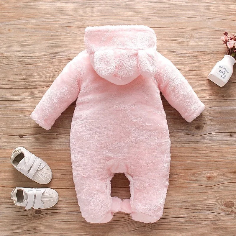 Autumn and Winter New Baby Plush Climbing Clothes Baby Warm and Thick