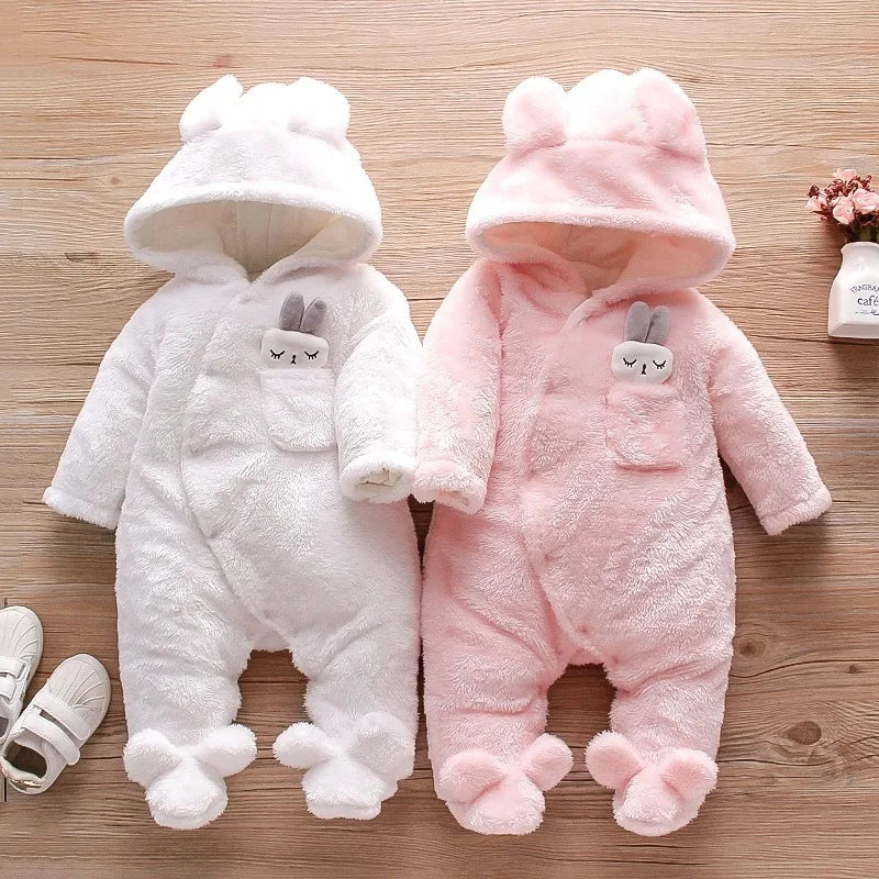 Autumn and Winter New Baby Plush Climbing Clothes Baby Warm and Thick