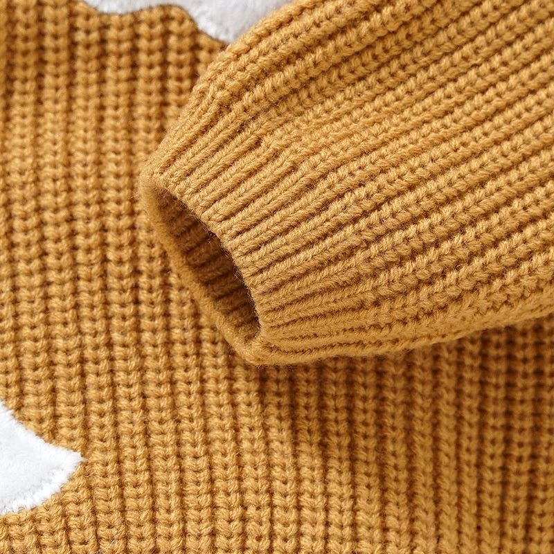Autumn Winter Newborn Baby Halloween Sweater Cute Ghost Pattern Knitted