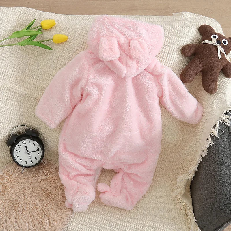 Autumn and Winter New Baby Plush Climbing Clothes Baby Warm and Thick