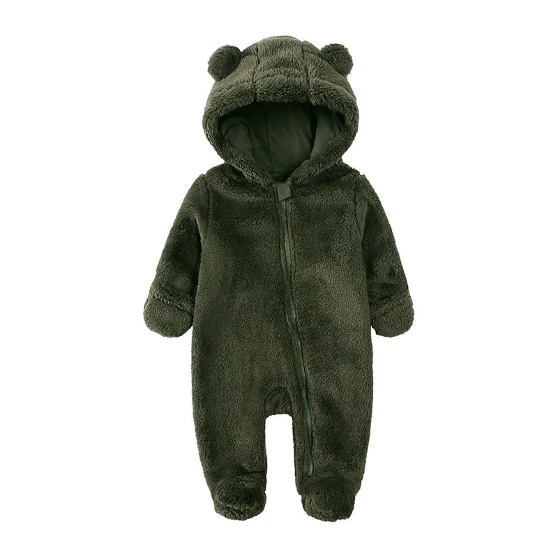 Baby Rompers Infant Clothes Winter Newborn Baby Boy Girl Zipper Bodysuit