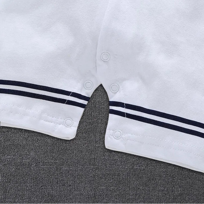 Newborn Baby Boy Clothes Playsuit Sailor Navy  Romper Short Sleeve Jumpsuit