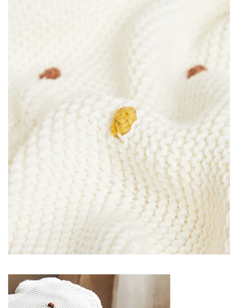 Baby Blanket Knitted Sofa Throw Blankets Nordic Pompom Soft Tapestry