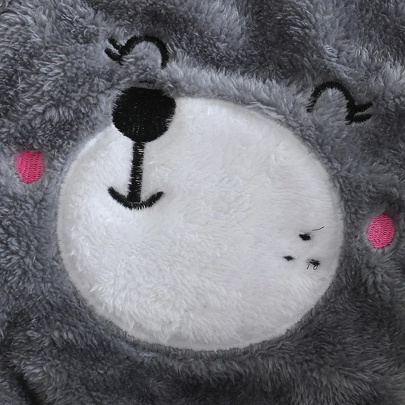 Autumn and Winter New Baby Plush Climbing Clothes Baby Warm and Thick