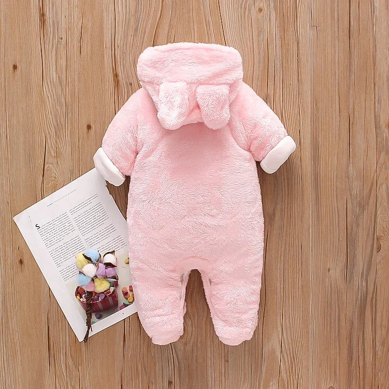 Autumn and Winter New Baby Plush Climbing Clothes Baby Warm and Thick